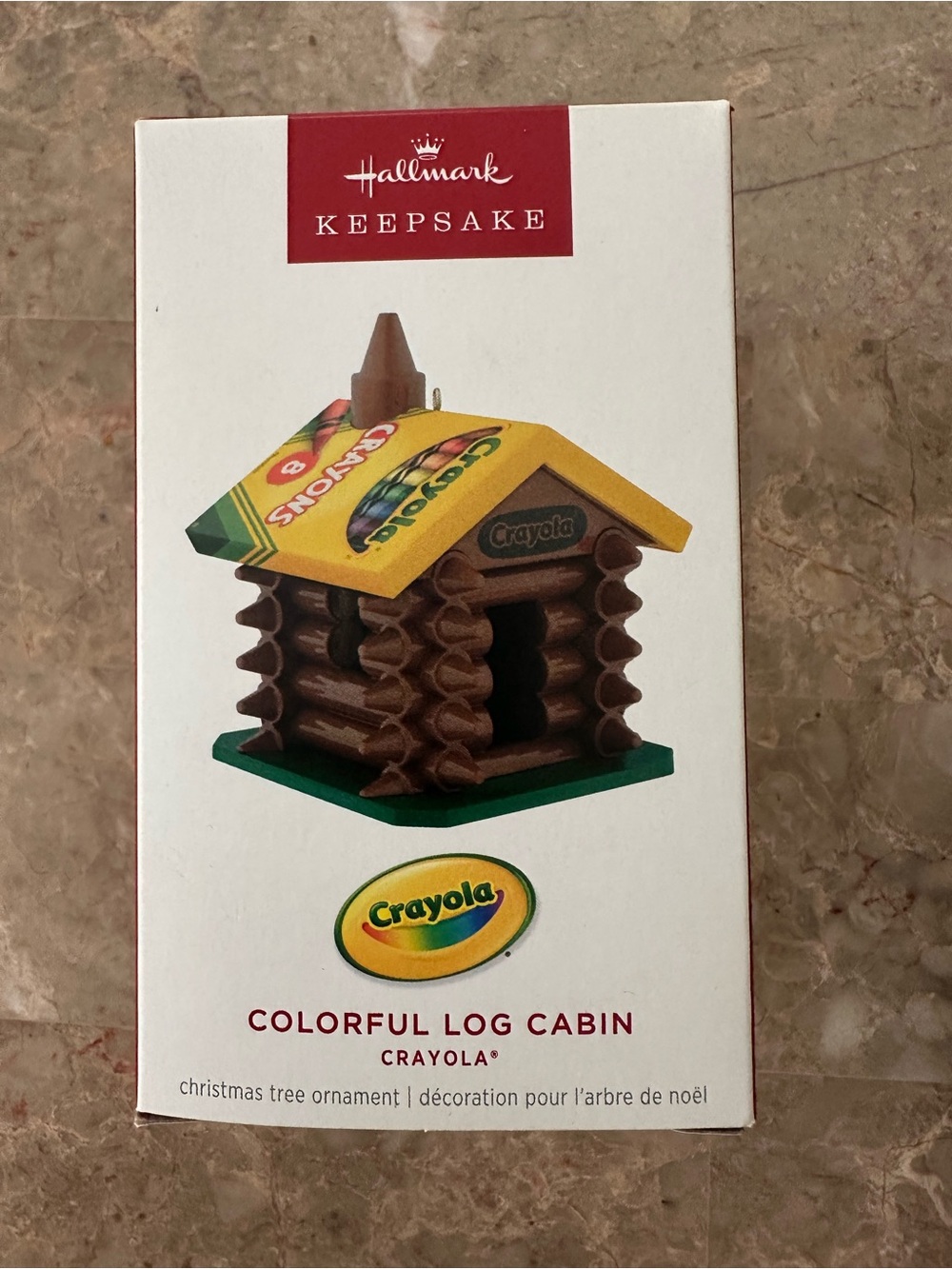 Hallmark Keepsake Crayola Colorful Log Cabin Ornament - Yellow/Green/Brown